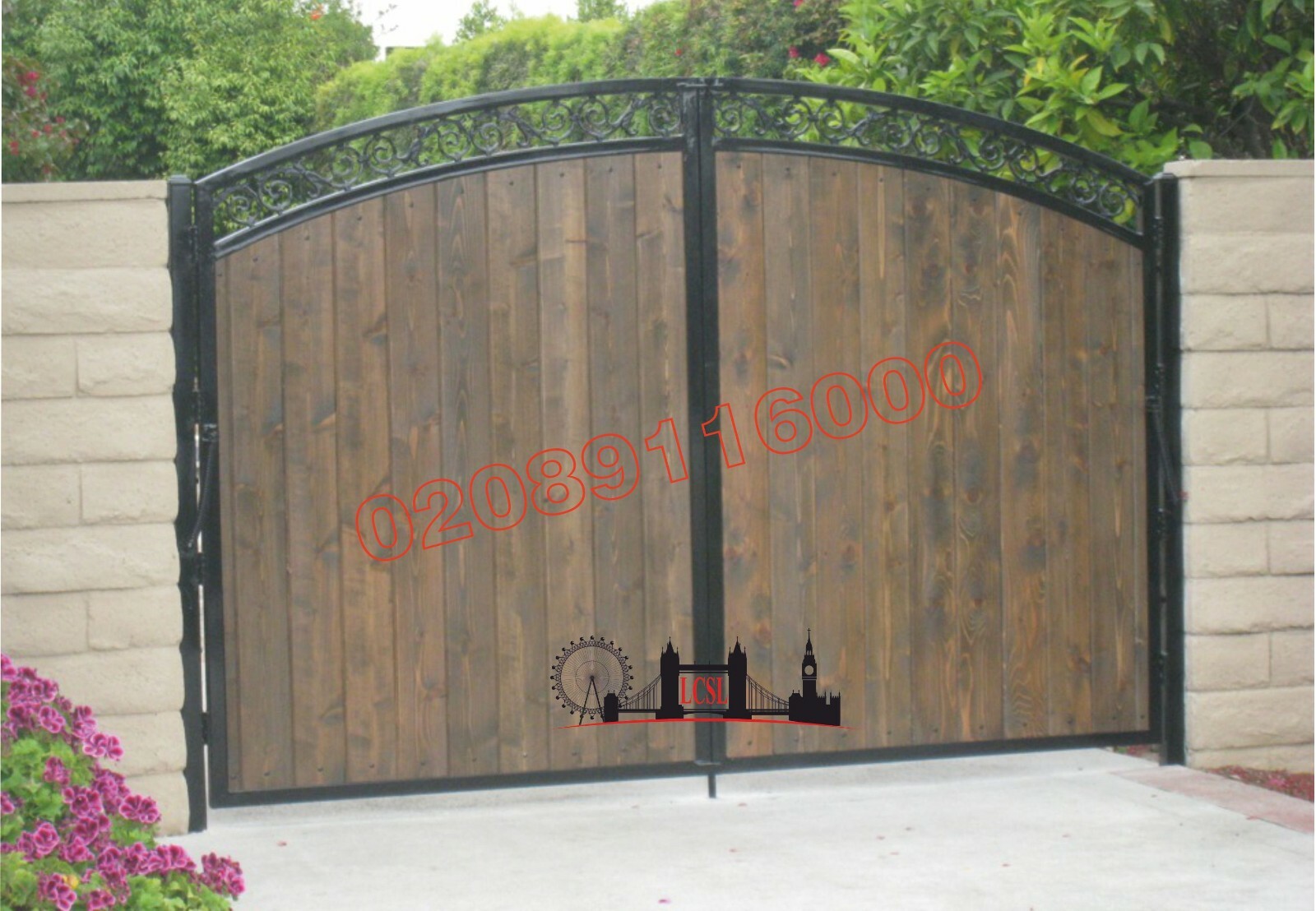 DRIVEWAY WOOD GATE / WOODEN GATE/ METAL GATE/WROUGHT