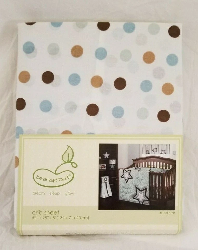 Sábana bajera ajustable Bean Sprout Mod Star nueva en paquete Foto 3 de 4