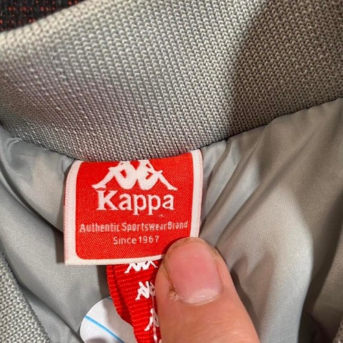 Graue und schwarze Windbreaker Collegejacke von Kappa. - Bild 6 von 7