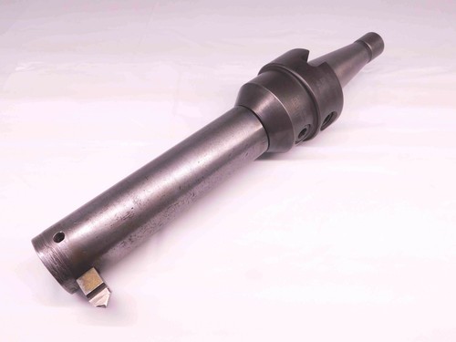 WELDON NMTB40 1 1/4 ID SOLID END MILL W/ LATHE BIT HOLDER FOR 1/2 SQUARE SHANKS