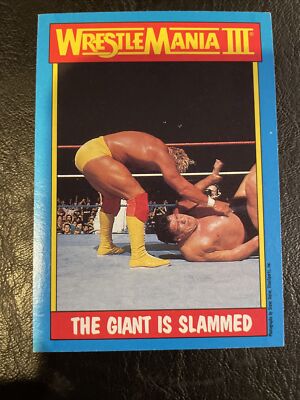 WWF Hulk Hogan Andre The Giant Wrestling Card #54 Wrestlemania 3