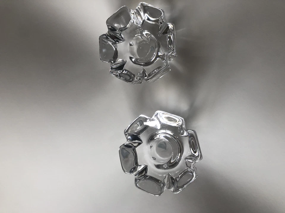 Винтажная пара шведских хрустальных подсвечников Orrefors - Изображение 3 из 3