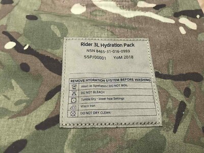 Pack D'hydratation Camelbak Rider 3L - Armée Britannique Virtus MTP - Inutilisé