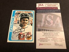 JSA 1978 TOPPS STANLEY MORGAN SIGNED PATRIOTS AUTOGRAPHED ROOKIE CARD RC 301