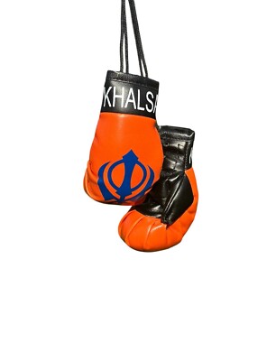 Khanda Boxhandschuhe Auto hängend Khalsa Anhänger Sikh Geschenk Rückspiegel