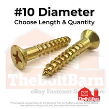 10 Phillips Flat Head Wood Screws Brass Choose Length Qty 10 Phillips Flat Head Wood Screws Brass Choose Length Qty