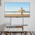 <!--F#f_0-->Slim Floor TV Stand Mount White Bracket for 32 45 65 80 100