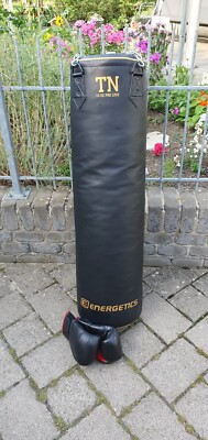 ENERGETICS BOXSACK (120cm) mit BOXHANDSCHUHE. Perfekt als Box-Grundausstattung.