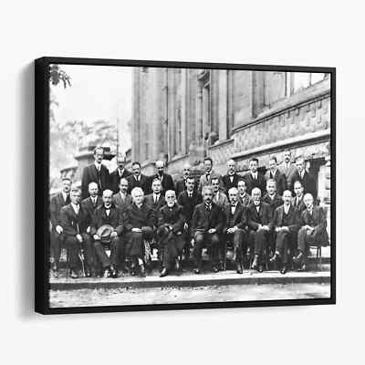 The Most Intelligent Photo Of All Time - Physics Congress Canvas Print Wall Art
