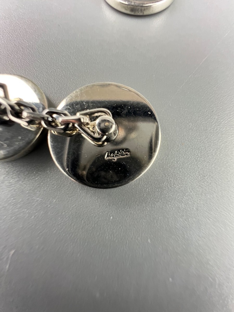 小物 Hermes Silver 925 Cufflinks Early 20th Century Hermes Silver Cufflinks – Bell and Bird