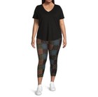 Terra and Sky Patchwork Floral High Rise Capris Leggings 1X (16W-18W) NWT — photo 3