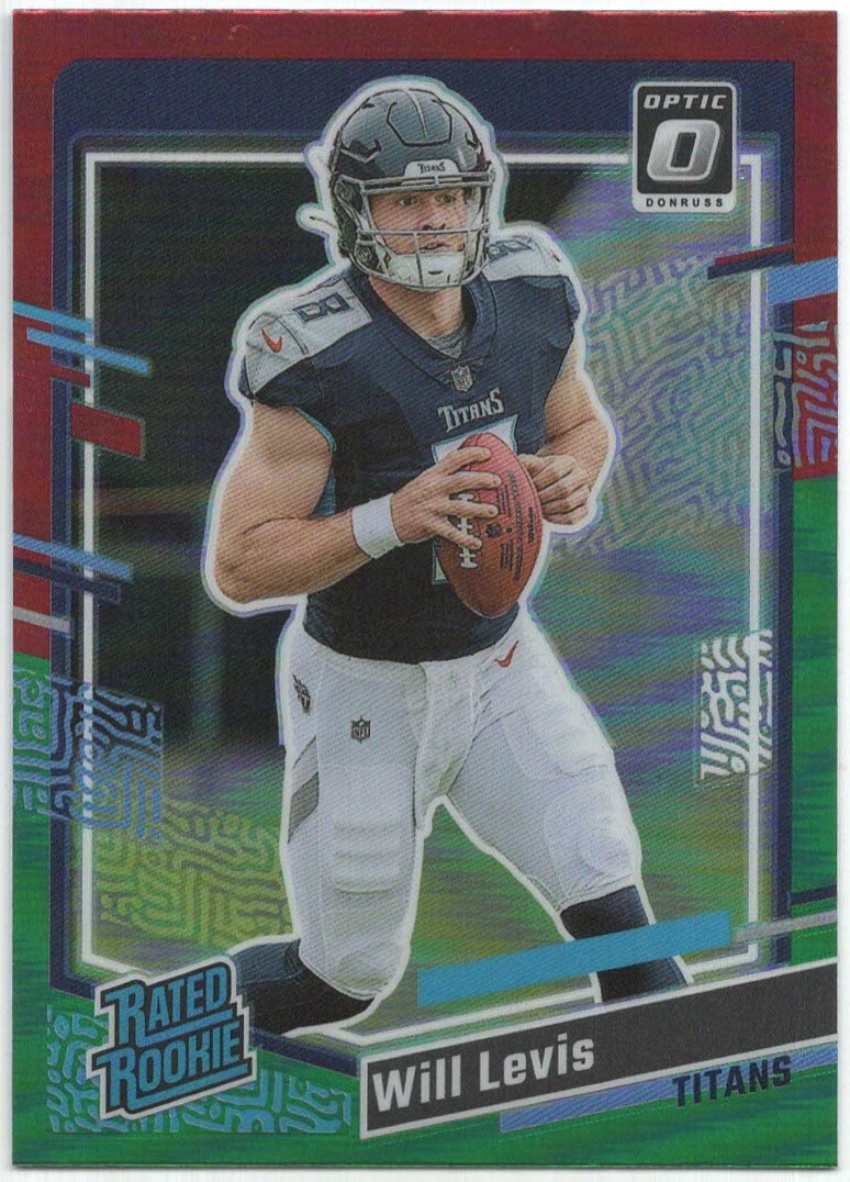 2023 Donruss WILL LEVIS "OPTIC PREVIEW RATED ROOKIE RED & GREEN PRIZM" RC #397