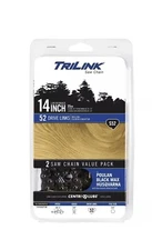 TriLink S52 - 14" 2 Pack Chainsaw Chain - 52 Links - 3/8" LP Pitch / .050" Guage