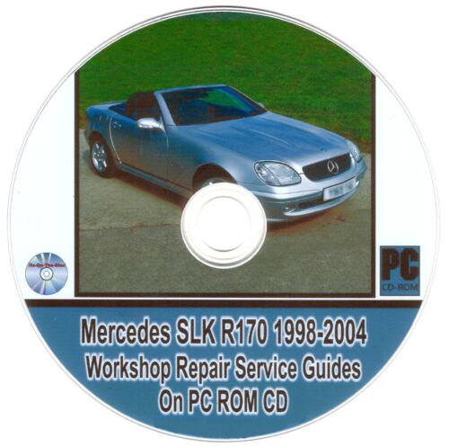 Mercedes SLK R170 Workshop Repair Service Guides 1998-2004 On PC ROM CD - Afbeelding 1 van 5