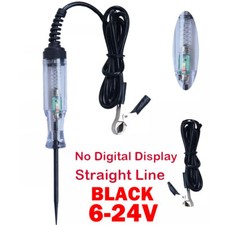 DC12V Voltage Test Pen Probe 6-24V Car Electric Circuit Tester Straight Line NEW
