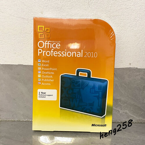 NEW Microsoft office Professional 2010,Full,Windows,32/64-bit W/CD&Key - Picture 1 of 5