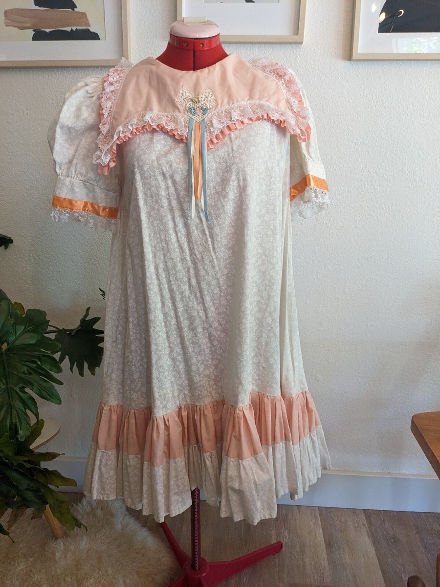 Handmade Dress English Tea Party Puffed Sleeves Women's Small Boxy Pleated Girls | eBay Handmade Dress English Tea Party Puffed Sleeves Women's Small Boxy Pleated Girls | eBay