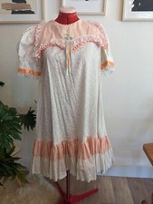 Handmade Dress English Tea Party Puffed Sleeves Women's Small Boxy Pleated Girls