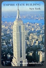 Empire State Building New York NY Vintage Single Swap Playing Card Ace Hearts