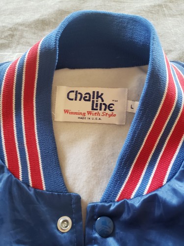 Vintage 80's Chicago Cubs Satin Jacket. Chalkline . VG+ - Picture 8 of 10