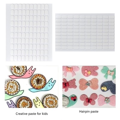 100Pcs Double Side Sticky Putty Clear Dot Stickers Traceless Sticky Putty