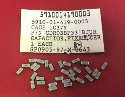 (30PCS) CDR03BP331BJUR CAPACITOR 330pF 100V BP 5% Pad SMD 1808 (0.01%FR) 