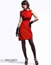 Nina Ricci 2013 RTW Runway Red Sleeveless Valentine Mini Dress Sz. FR38 US6-8
