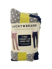 Lucky Brand Straight Leg Lounge Pants 2Pk Size Small 4-6 w/ Drawstring  Pockets