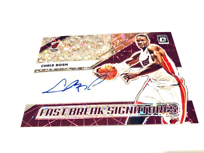 Chris Bosh 2020 Panini Donruss Optic Fast Break Signatures S.B.P.Refr. Autograph