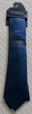 MARC ANTHONY BLUE LEAF PRINT TIE - 100 SILK - NEW WITH TAG