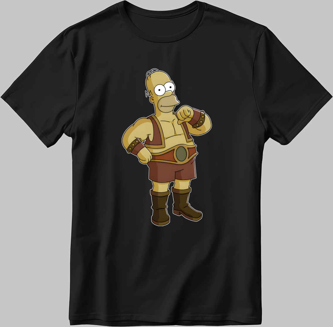 T-shirt Les Simpson Gildan Softstyle - Hommes/Femmes, Manches Courtes, Blanc/noir, N192