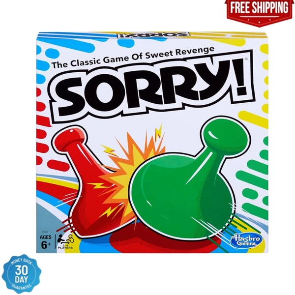 Sorry! Board Game for Kids Ages 6 and Up; Classic Hasbro Board Game; Each Player