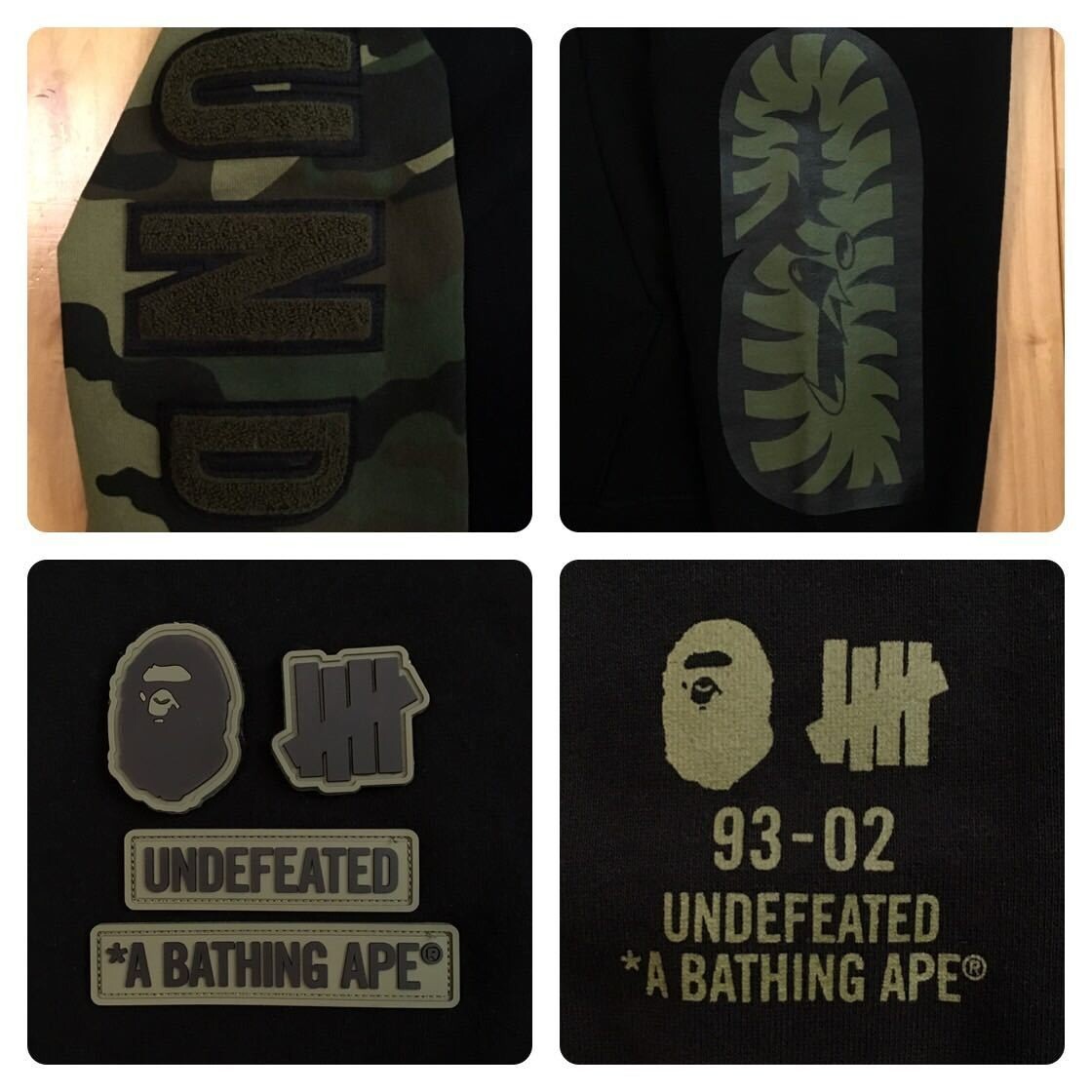 BAPE × undefeated shark full zip hoodie A Bathing Ape Size M | eBay
