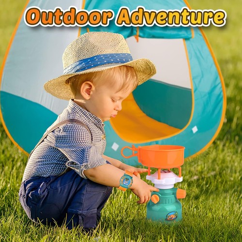 Pop up Tent with Kids Camping Gear Set, Kids Play Tent Outdoor Toys Camping Tool - Picture 2 of 11