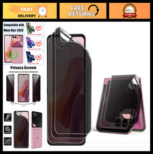3 Pack Privacy Screen Protector for Motorola Razr 2025, Anti-Spy TPU Shield, Bub