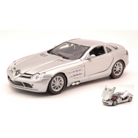 Mercedes Slr Mc Laren 2003 Silver 1:24 Motormax Auto Stradali -D- Neues Modell