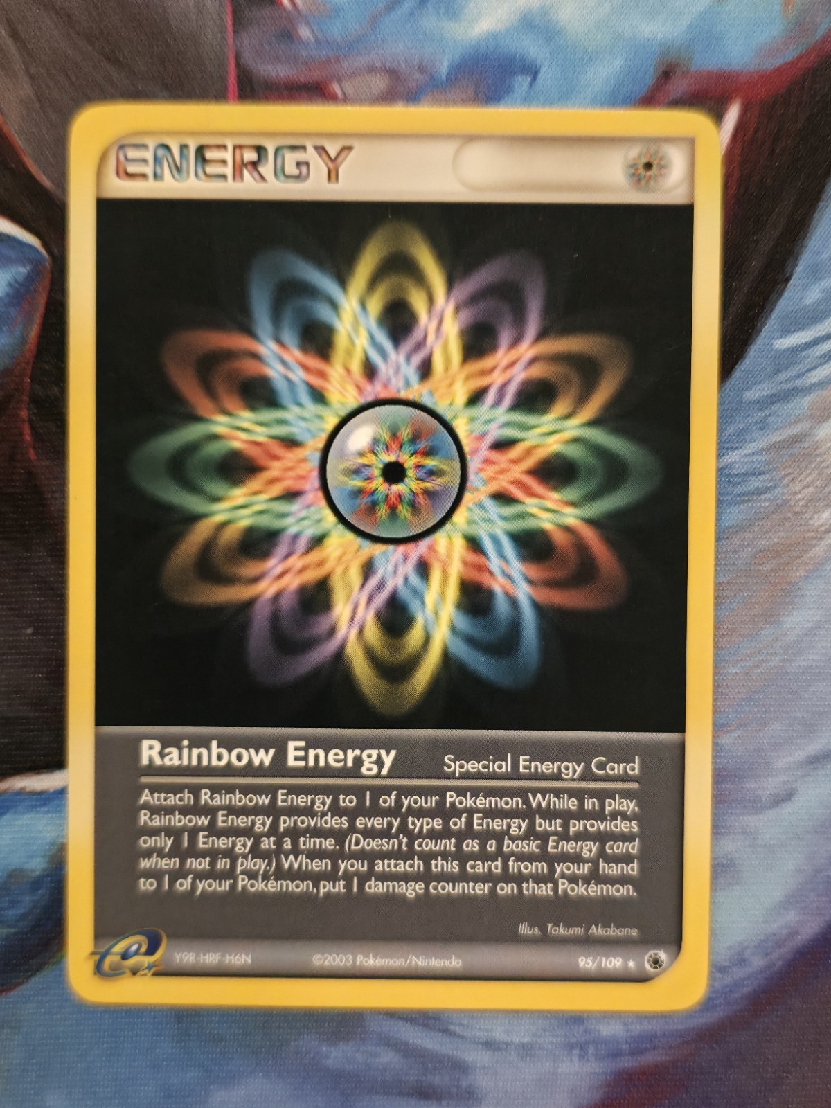 Rainbow Energy 95/109 ex Ruby & Sapphire Rare Pokemon Card 