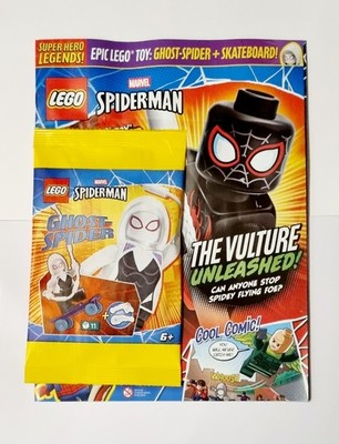 NEW LEGO MARVEL SPIDERMAN MAGAZINE ISSUE #18 & EXCLUSIVE GHOST-SPIDER MINIFIGURE