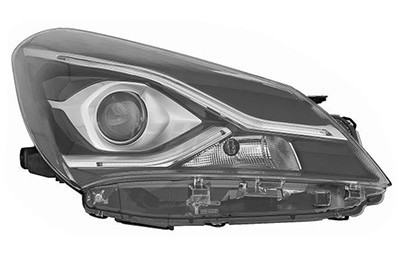 Phare droit NPS T675A72 premium en polycarbonate renforcé pour Toyota