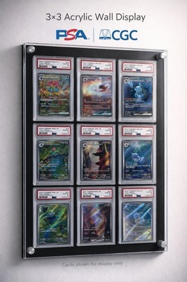 PSA/CGC Graded Card Premium Acrylic Display Case for : 9 Card