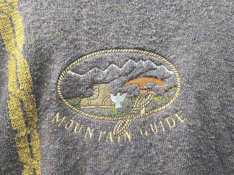 Vintage Sears Roebuck And Co Brown Mountain Guide Wool Blend Sweater Medium Men - Image 2 of 4