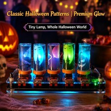 Car USB Touch Control LED Atmosphere Light Night Lamp Halloween Pumpkin Decor