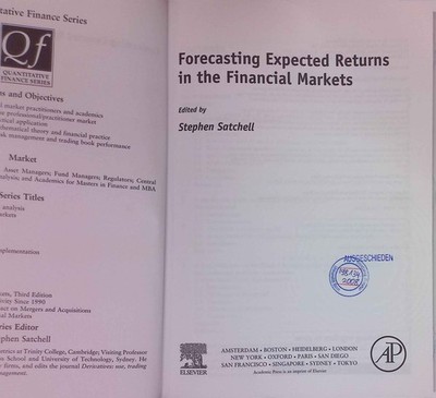 Forecasting Expected Returns in the Financial Markets. Quantitative Finance. Sat