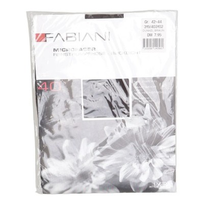 Fabiani, Nylonstrumpfhose, Größe: 42/44, Schwarz, Elasthan/Polyamid, Blumen #fht