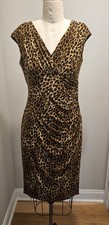 Ralph Lauren Womens Dress Animal Leopard Print Size 12 -Nice-