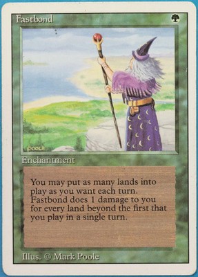 Fastbond Revised VHP/DAMAGED (Rare Reserved List MTG Magic Card) (ID# 518642)