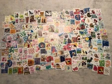 STAMPS JAPAN 2024-2017 LOW VALUE 63 & 62yen 200 pcs ON paper kiloware close cut