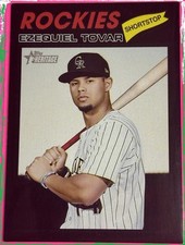 2026 Topps Heritage Ezequiel Tovar #179 Back Border Colorado Rockies SSP 50 run