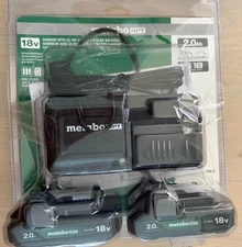 Metabo HPT UC 18YKSL S  18V Charger with (2) Li-ion Batteries (2Ah)