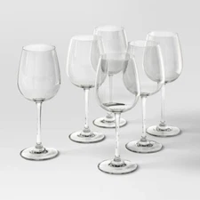 18oz 6pk Hutton Wine Glass Set - Threshold